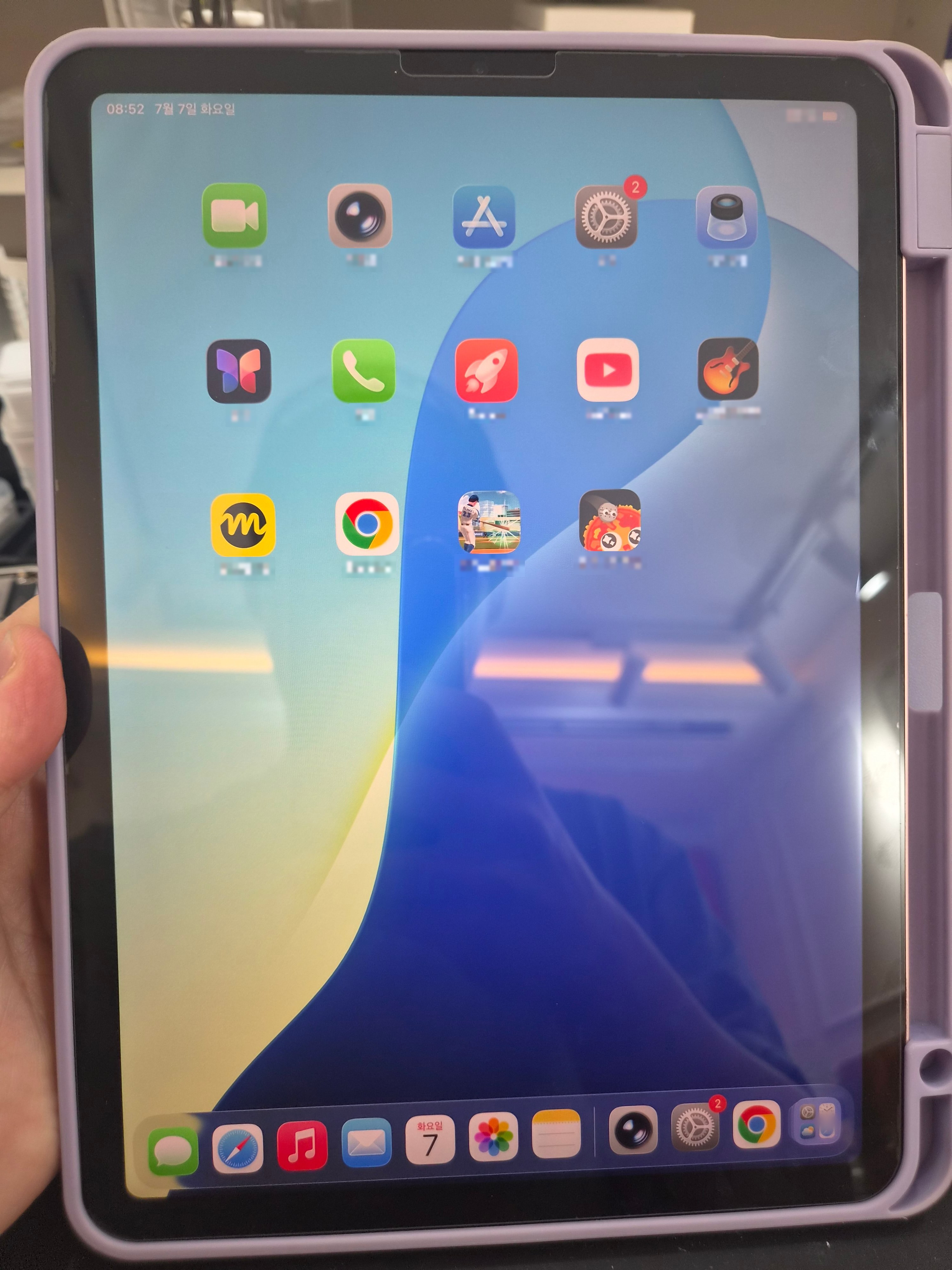 아이패드 iPad Air 4세대 교체 후 작동 화면 정상