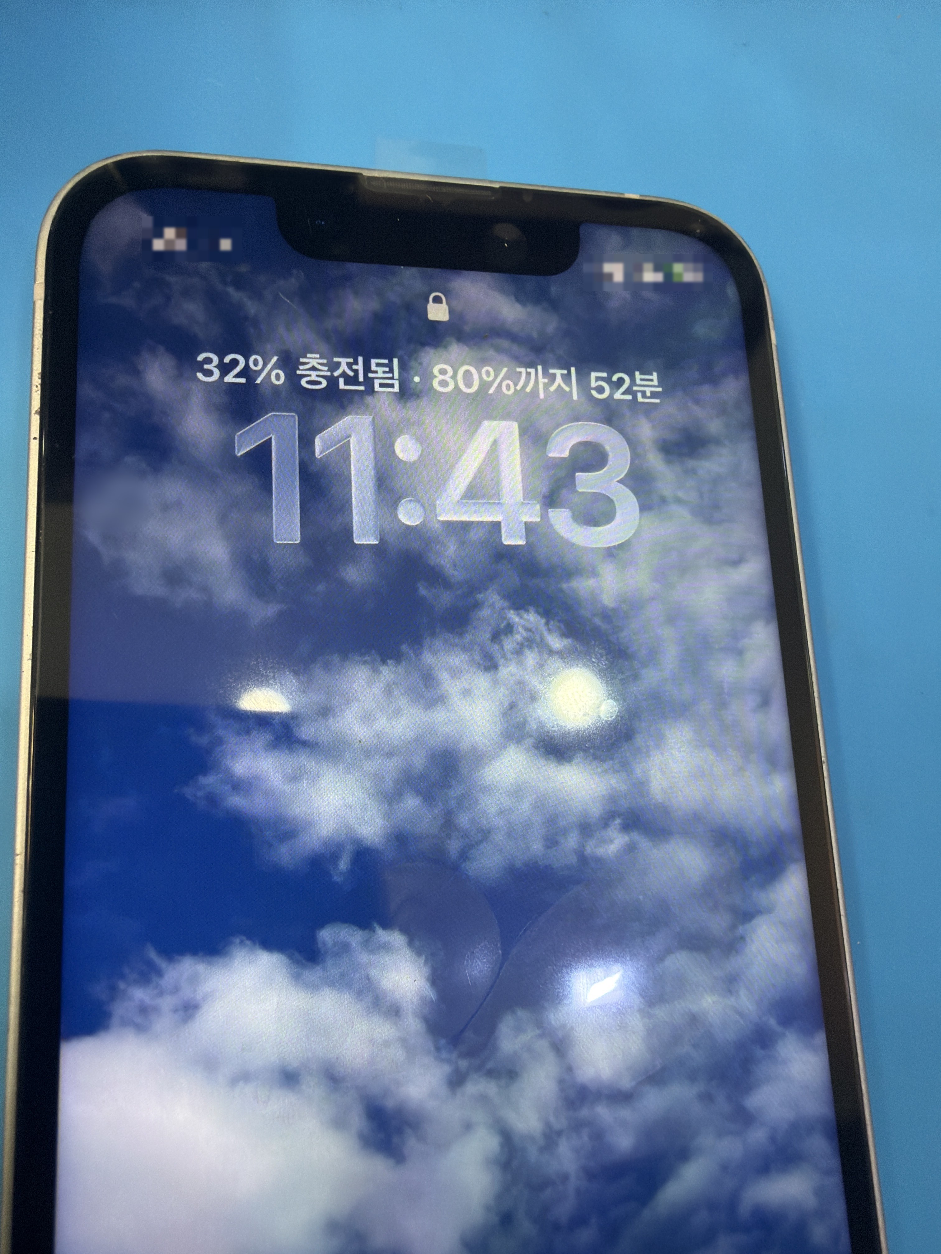 아이폰 13 mini 교체 후 작동 화면 정상