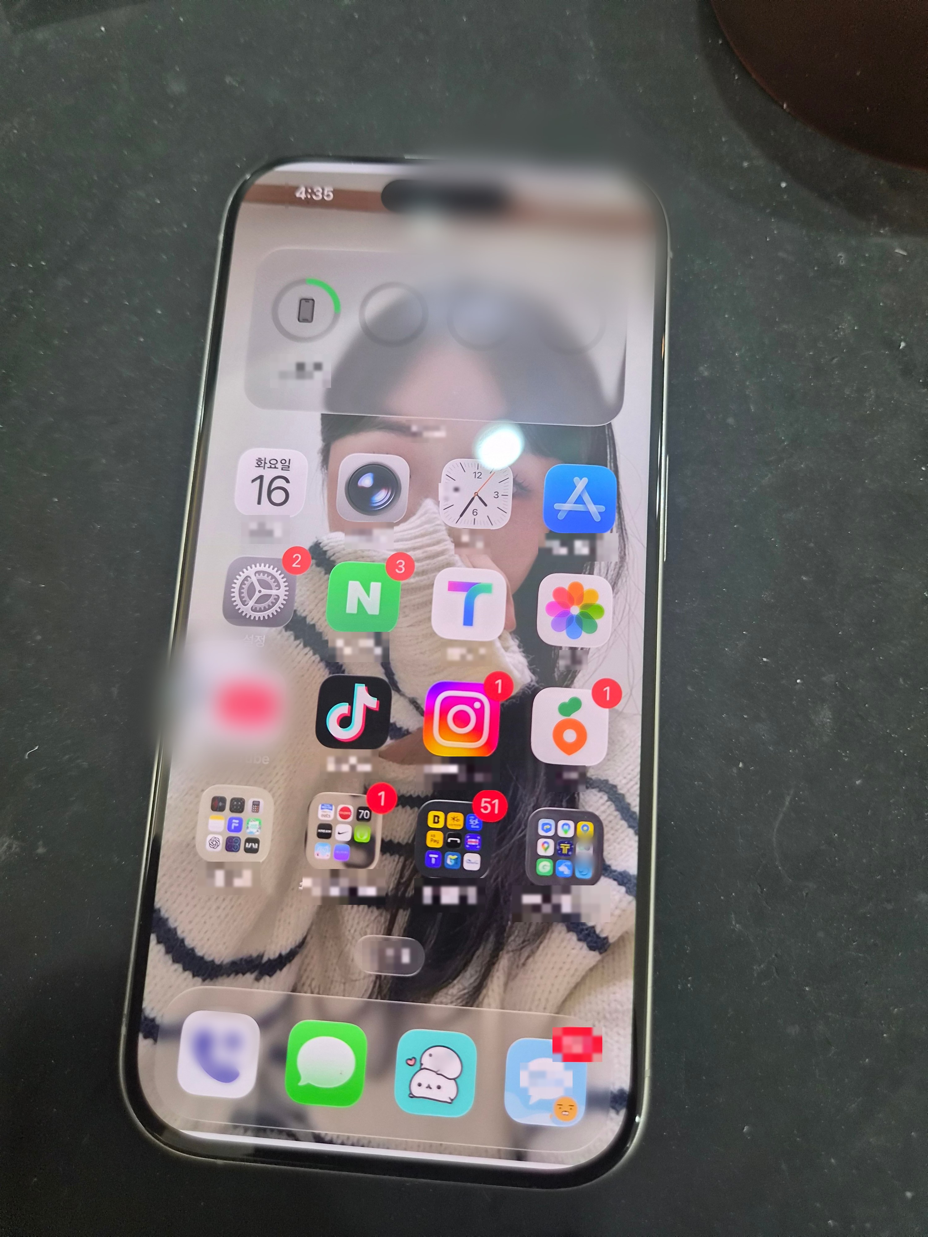 아이폰 iPhone 16 Pro 교체 후 작동 화면 정상