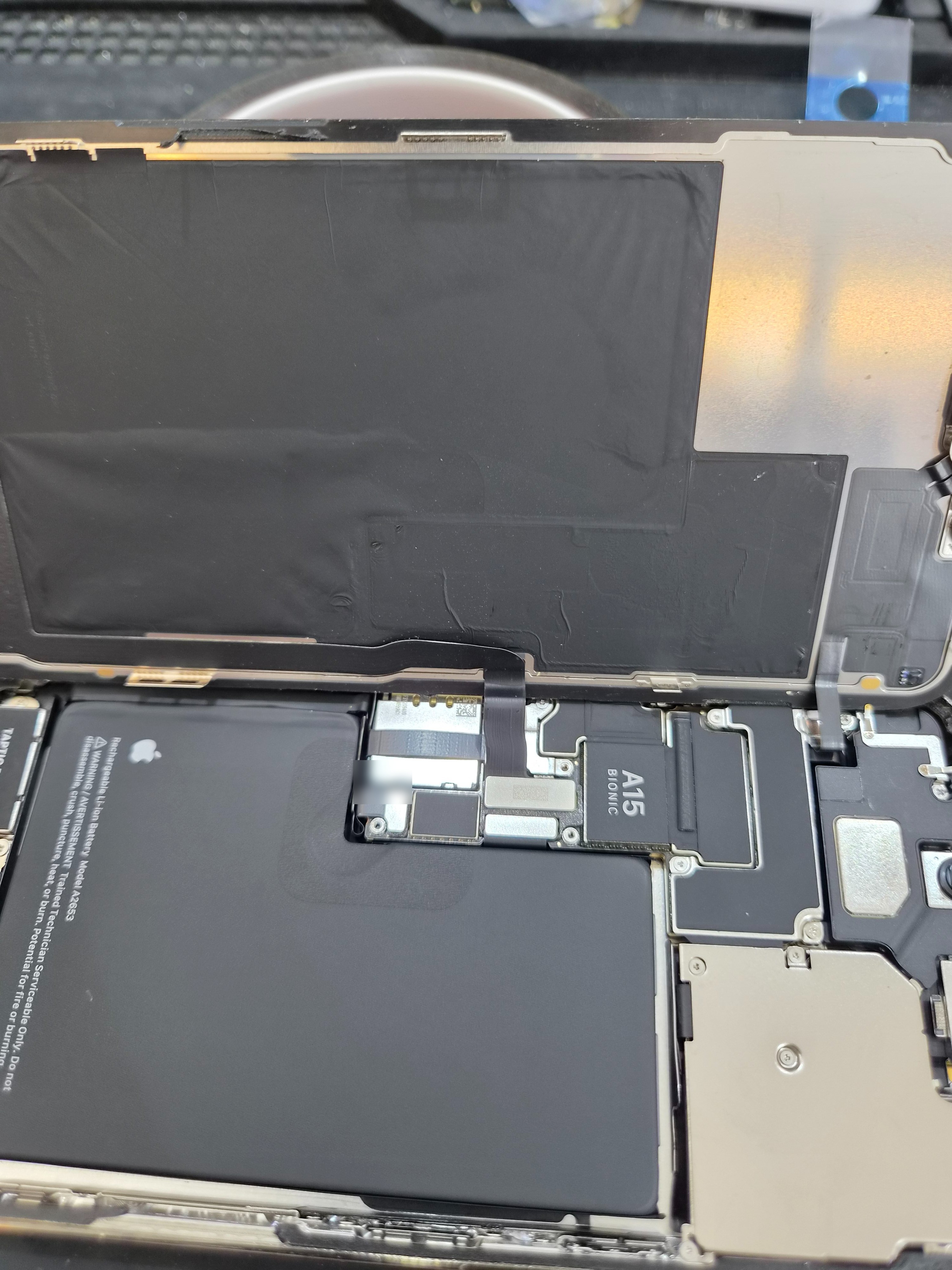 아이폰 13 프로 맥스 (iPhone 13 Pro Max) 후면 유리 단독 교체 수리 작업 중 — 다올리페어 직영점 진행