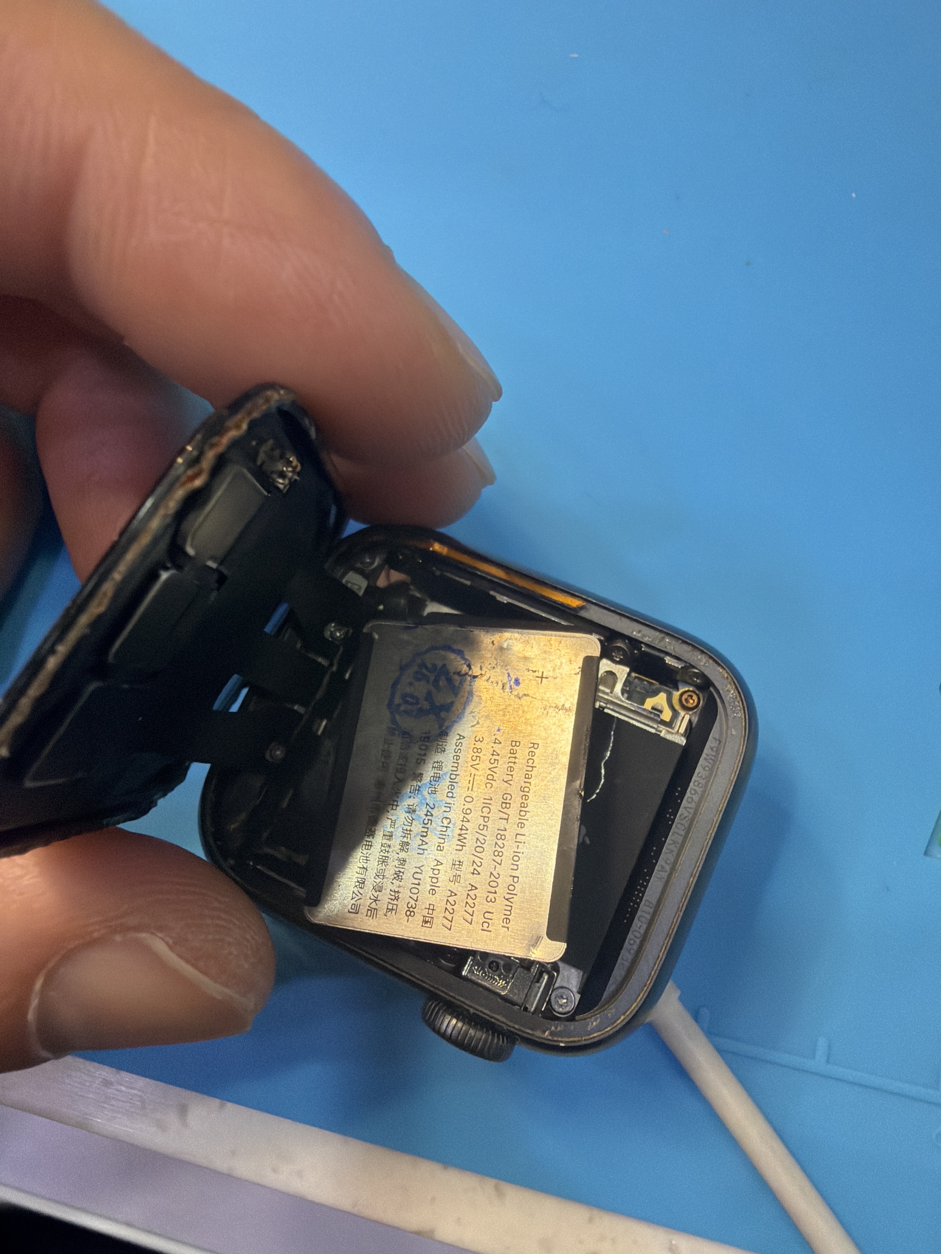 애플워치 Apple Watch Series 5 (40mm) 내부 분해 — 정밀 작업 단계